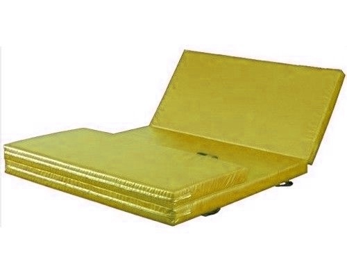 Sarı Katlanir Jimnastik Minderi 100x200x5 cm Yumuşak sünger